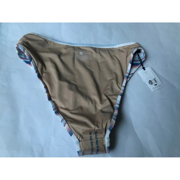 Shade & Shore Women’s High Waist High Leg Cheeky Bikini Bottom size M NWT! - Picture 3 of 9